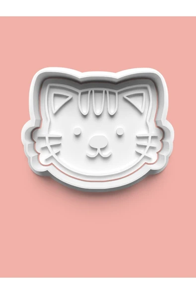 Kedi Suratı Kurabiye Kalıbı Ve Şeker Hamuru Kalıbı ürün görseli