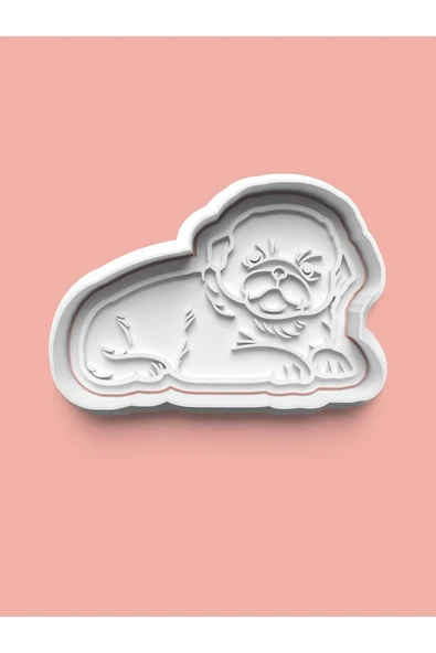 Pekingese Köpek Figürü Kurabiye Kalıbı Ve Şeker Hamuru Kalıbı ürün görseli