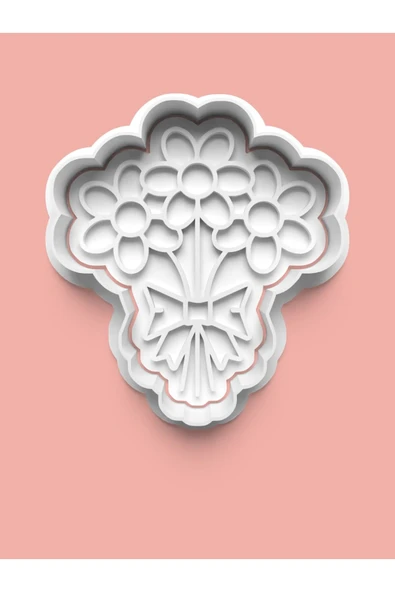 Buket Çiçek Kurabiye Kalıbı Ve Şeker Hamuru Kalıbı ürün görseli