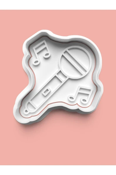 Mikrofon Figürü Kurabiye Kalıbı Ve Şeker Hamuru Kalıbı ürün görseli