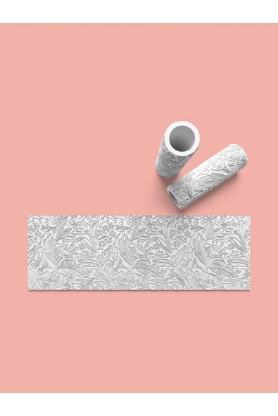 Hamur Seramik Polimer Kil Desen Verici Rulo Silindir 10 Cm Uzunluk 0642-1 ürün görseli