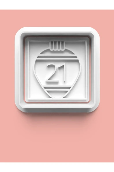 Kareli 21 Numara Figürü Kurabiye Kalıbı Ve Şeker Hamuru Kalıbı - Yirmi Bir Rakamı ürün görseli