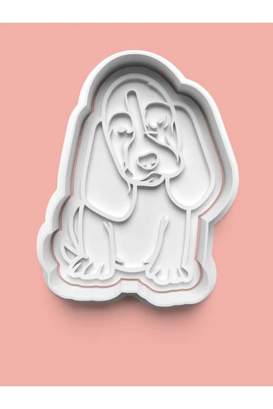 Basset Hound Köpek Figürü Kurabiye Kalıbı Ve Şeker Hamuru Kalıbı ürün görseli