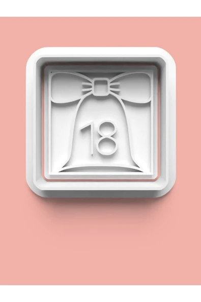 Kareli 18 Numara Figürü Kurabiye Kalıbı Ve Şeker Hamuru Kalıbı - On Sekiz Rakamı ürün görseli 1