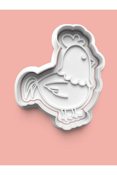 Sevimli Tavuk Figürü Kurabiye Kalıbı Ve Şeker Hamuru Kalıbı ürün görseli