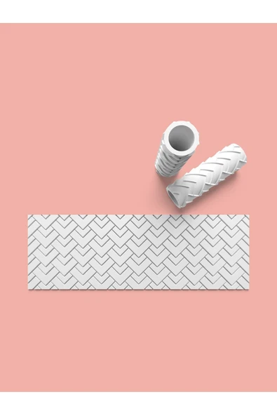 Hamur Seramik Polimer Kil Desen Verici Rulo Silindir 10 Cm Uzunluk 0620-3 ürün görseli