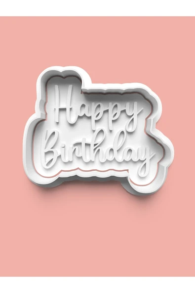 Happy Birthday Kurabiye Kalıbı Ve Şeker Hamuru Kalıbı ürün görseli