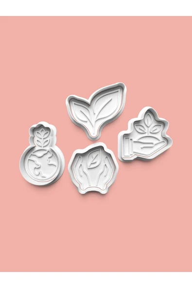 Doğa Kurabiye Kalıbı Ve Şeker Hamuru Kalıbı 4'lü Set ürün görseli