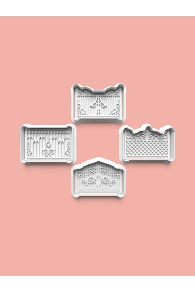 Çitler Kurabiye Kalıbı Ve Şeker Hamuru Kalıbı 4'lü Set ürün görseli