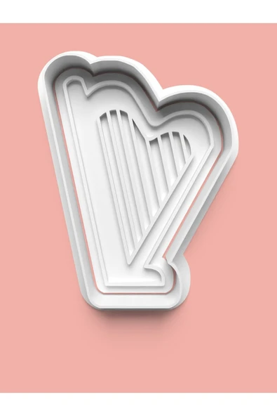 Arp Müzik Aleti Figürü Kurabiye Kalıbı Ve Şeker Hamuru Kalıbı ürün görseli