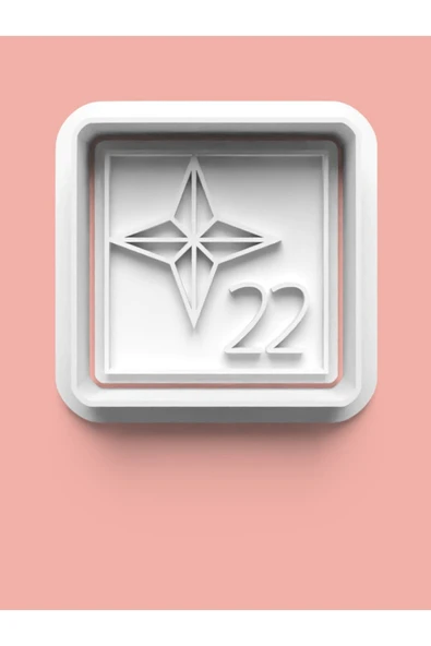 Kareli 22 Numara Figürü Kurabiye Kalıbı Ve Şeker Hamuru Kalıbı - Yirmi İki Rakamı ürün görseli