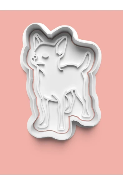 Chihuahua Köpek Figürü Kurabiye Kalıbı Ve Şeker Hamuru Kalıbı ürün görseli