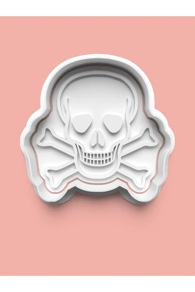 Korsan Figürü Kurukafa Kurabiye Kalıbı Ve Şeker Hamuru Kalıbı ürün görseli