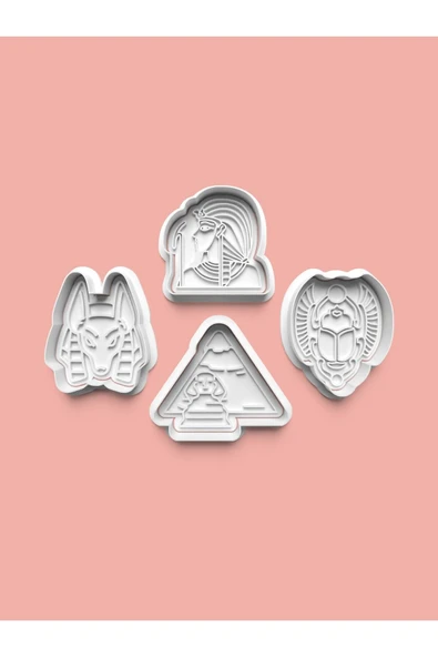 Mısır Teması Kurabiye Kalıbı Ve Şeker Hamuru Kalıbı 4'lü set ürün görseli