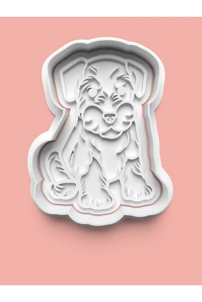 Schnauzer Miniature Köpek Figürü Kurabiye Kalıbı Ve Şeker Hamuru Kalıbı ürün görseli