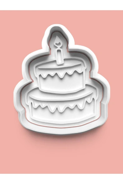 Doğum Günü Pastası Kurabiye Kalıbı Ve Şeker Hamuru Kalıbı ürün görseli