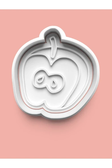 Elma Figürü Kurabiye Kalıbı Ve Şeker Hamuru Kalıbı ürün görseli