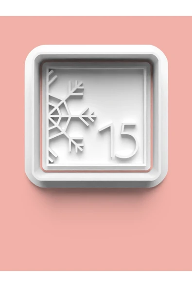 Kareli 15 Numara Figürü Kurabiye Kalıbı Ve Şeker Hamuru Kalıbı - On Beş Rakamı ürün görseli