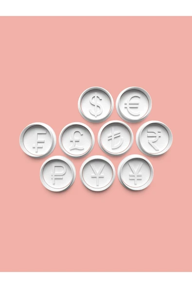 Para Birimleri Kurabiye Kalıbı Ve Şeker Hamuru Kalıbı 9'lu set ürün görseli