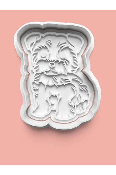 Yorkshire Terrier Köpek Figürü Kurabiye Kalıbı Ve Şeker Hamuru Kalıbı ürün görseli
