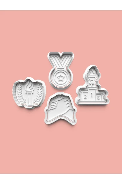 Olimpiyat Oyunları Kurabiye Kalıbı Ve Şeker Hamuru Kalıbı 4'lü Set ürün görseli