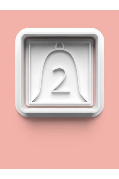 Kareli 2 Numara Figürü Kurabiye Kalıbı Ve Şeker Hamuru Kalıbı - İki Rakamı ürün görseli