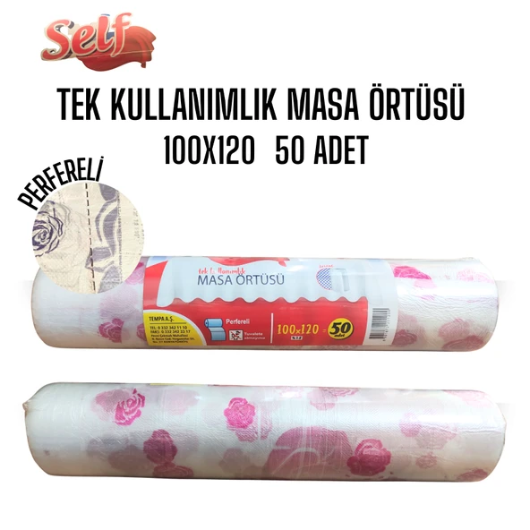 Plastik Masa Örtüsü 50 Adet 100x120cm - Su Geçirmez ürün görseli
