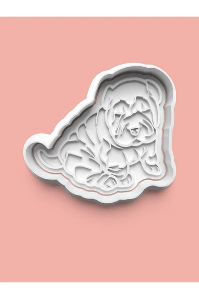 Shar Pei Köpek Figürü Kurabiye Kalıbı Ve Şeker Hamuru Kalıbı - 1