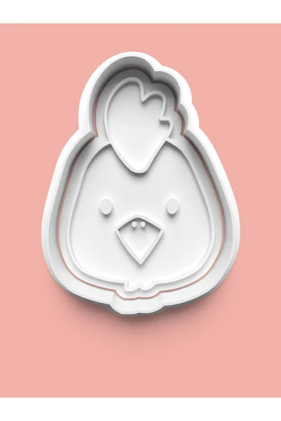 Tavuk Suratı Kurabiye Kalıbı Ve Şeker Hamuru Kalıbı ürün görseli