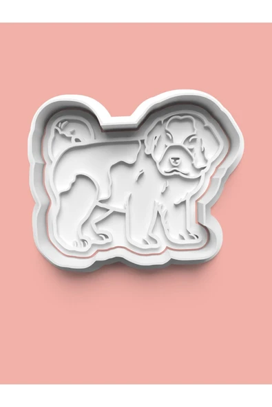 Saint Bernard Köpek Figürü Kurabiye Kalıbı Ve Şeker Hamuru Kalıbı ürün görseli