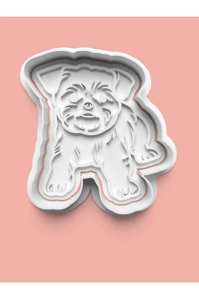 Brussels Griffon Köpek Figürü Kurabiye Kalıbı Ve Şeker Hamuru Kalıbı ürün görseli