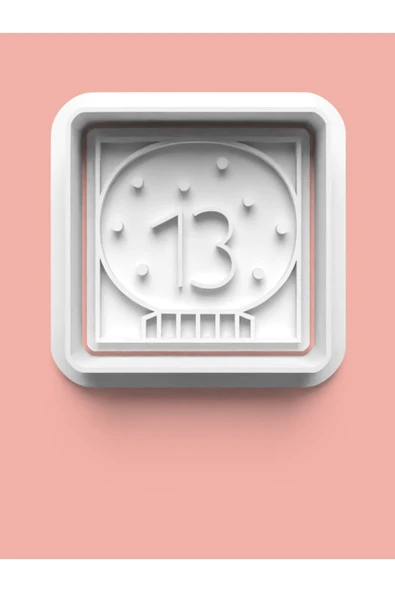 Kareli 13 Numara Figürü Kurabiye Kalıbı Ve Şeker Hamuru Kalıbı - Onüç Rakamı ürün görseli