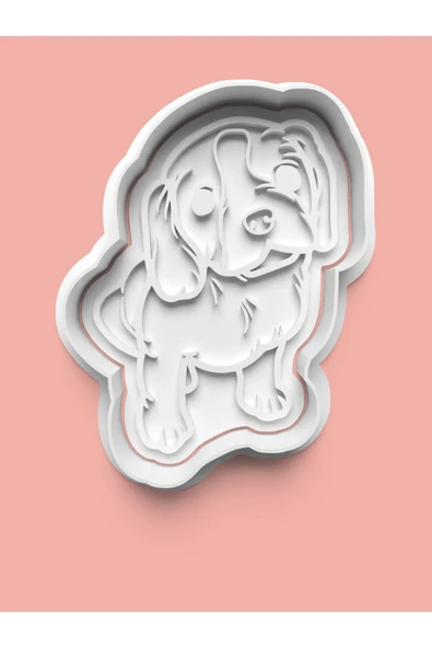 Cavalier King Charles Spaniel Köpek Figürü Kurabiye Kalıbı Ve Şeker Hamuru Kalıbı ürün görseli