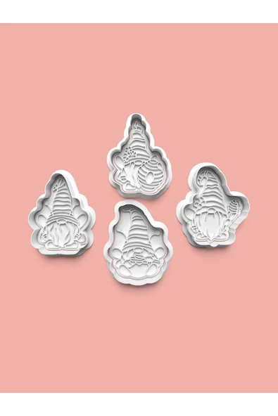 Arı Figürlü Cüceler Kurabiye Kalıbı Ve Şeker Hamuru Kalıbı 4'lü set ürün görseli