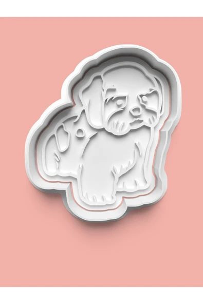 Shih Tzu Köpek Figürü Kurabiye Kalıbı Ve Şeker Hamuru Kalıbı ürün görseli