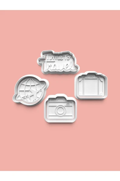 Seyahat Kurabiye Kalıbı Ve Şeker Hamuru Kalıbı 4'lü Set ürün görseli