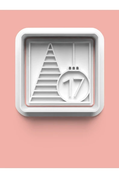 Kareli 17 Numara Figürü Kurabiye Kalıbı Ve Şeker Hamuru Kalıbı - On Yedi Rakamı ürün görseli