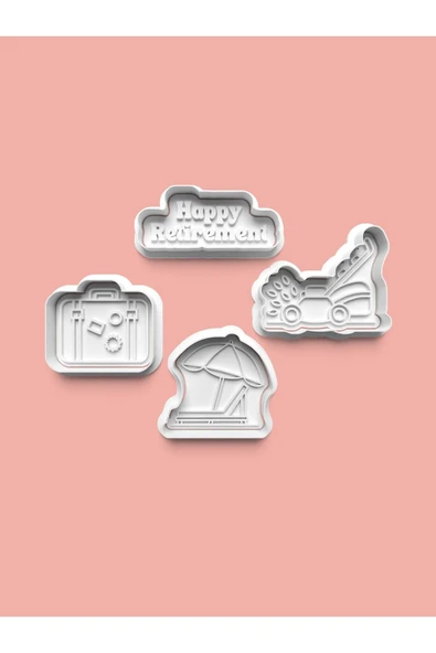 Tatil Kurabiye Kalıbı Ve Şeker Hamuru Kalıbı 4'lü Set ürün görseli