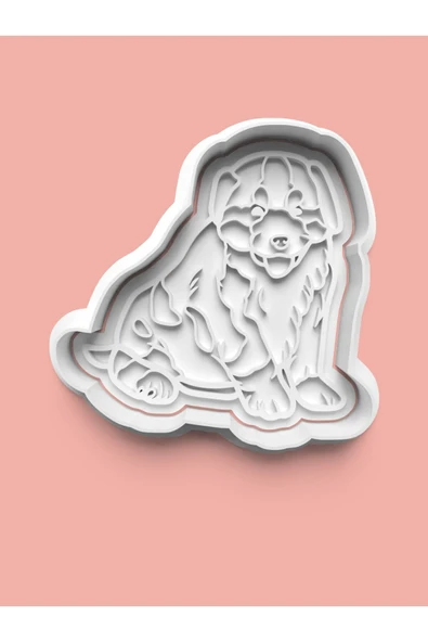 Australian Sheppherd Köpek Figürü Kurabiye Kalıbı Ve Şeker Hamuru Kalıbı ürün görseli