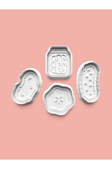 Turşu Figürleri Kurabiye Kalıbı Ve Şeker Hamuru Kalıbı 4'lü set ürün görseli