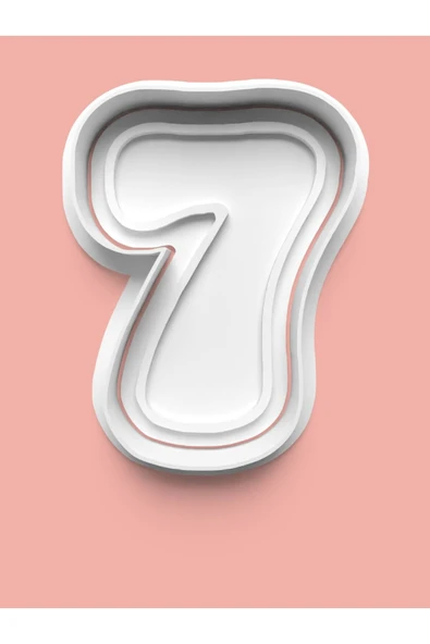 7 Numara Kurabiye Kalıbı Ve Şeker Hamuru Kalıbı - Yedi Rakamı ürün görseli