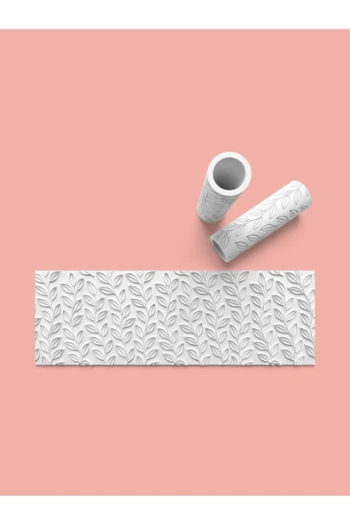 Hamur Seramik Polimer Kil Desen Verici Rulo Silindir 10 Cm Uzunluk 0857-8 ürün görseli