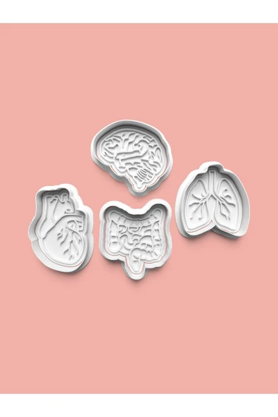 Organlar Kurabiye Kalıbı Ve Şeker Hamuru Kalıbı 4'lü Set ürün görseli