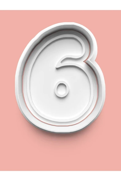 6 Numara Kurabiye Kalıbı Ve Şeker Hamuru Kalıbı - Altı Rakamı ürün görseli