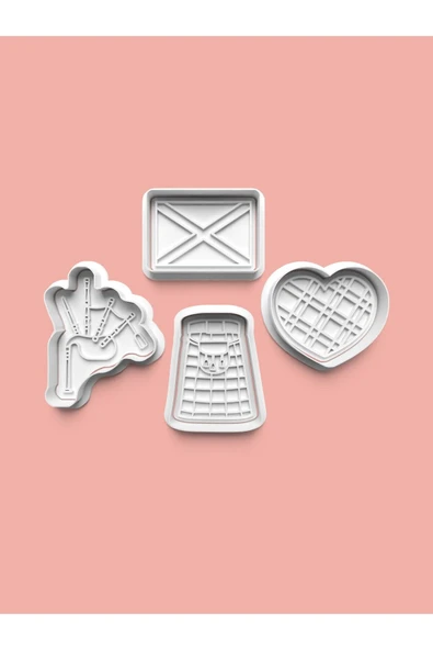 Scotland Kurabiye Kalıbı Ve Şeker Hamuru Kalıbı 4'lü Set ürün görseli