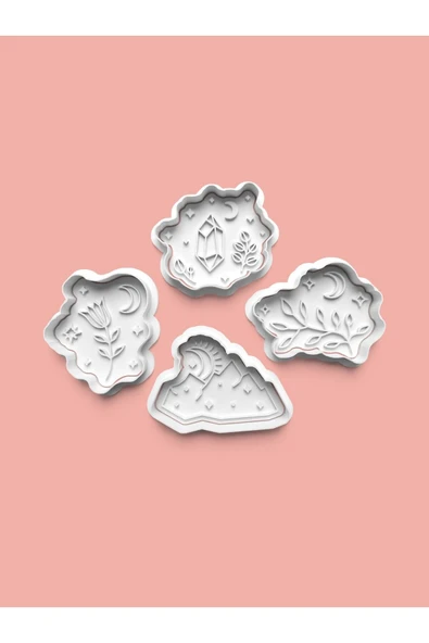 Doğa Kurabiye Kalıbı Ve Şeker Hamuru Kalıbı 4'lü Set ürün görseli