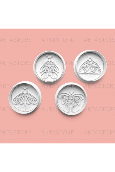 Desenli Kanatlar Kurabiye Kalıbı Ve Şeker Hamuru Kalıbı 4'lü Set ürün görseli