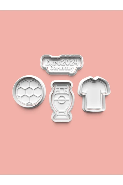 Futbol Kurabiye Kalıbı Ve Şeker Hamuru Kalıbı 4'lü Set ürün görseli