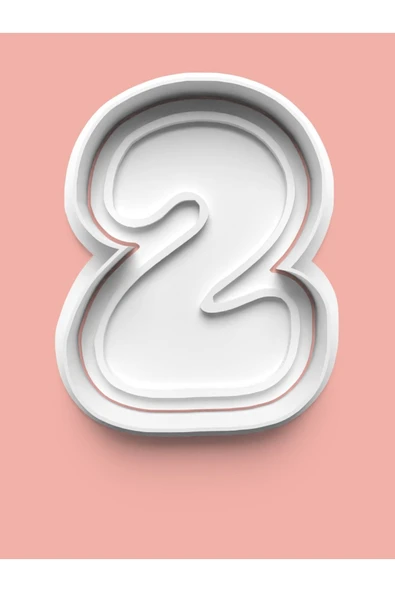 2 Numara Kurabiye Kalıbı Ve Şeker Hamuru Kalıbı - Iki Rakamı ürün görseli