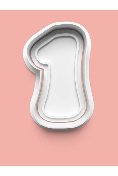 1 Numara Kurabiye Kalıbı Ve Şeker Hamuru Kalıbı - Bir Rakamı ürün görseli